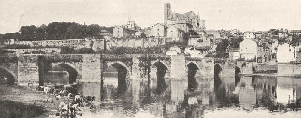 HAUTE- VIENNE. Limoges. Le Vieux pont Saint- Étienne 1900 old antique print
